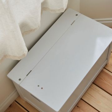 Personalised Grey Three Dinosaur Design Panelled Toy Box