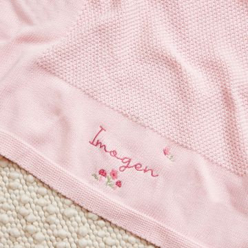 Personalised Floral Light Pink Shawl 