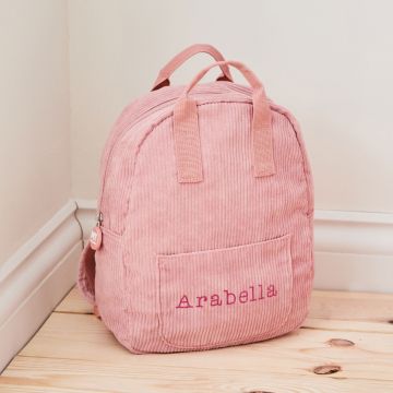 Personalised Mini Pink Cord Build-a-Backpack