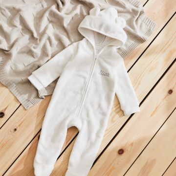 Personalised Ivory Fleece Onesie