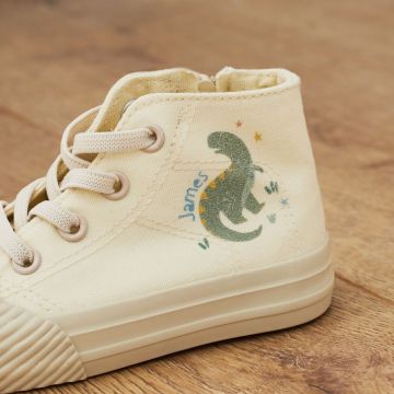 Personalised Dinosaur High Top Shoes