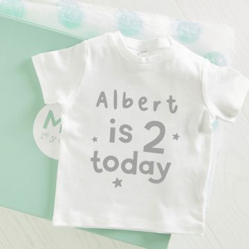 Personalised Birthday White T-Shirt