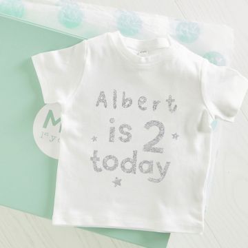 Personalised Birthday White T-Shirt