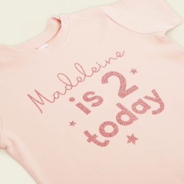 Personalised Birthday Pink T-Shirt