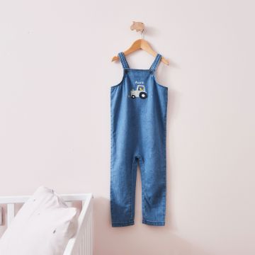 Personalised Farmyard Design Denim Dungarees
