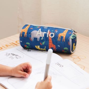 Personalised Blue Safari Pencil Case
