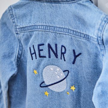 Personalised Space Denim Jacket