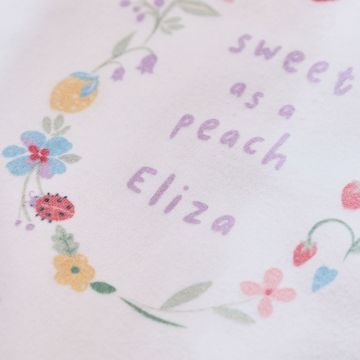Personalised Pink Peach Bodysuit