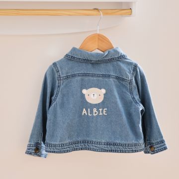 Personalised Bear Denim Jacket