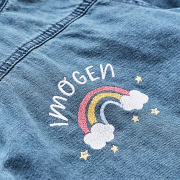Personalised Rainbow Denim Jacket