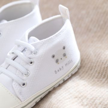 Personalised Panda White Baby High Tops