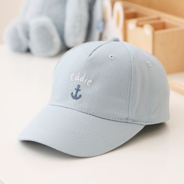 Personalised Blue Anchor Baseball Cap