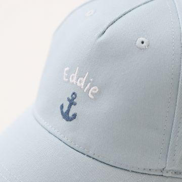 Personalised Blue Anchor Baseball Cap