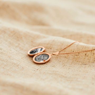 Personalised Rose Gold Plated Locket Necklace