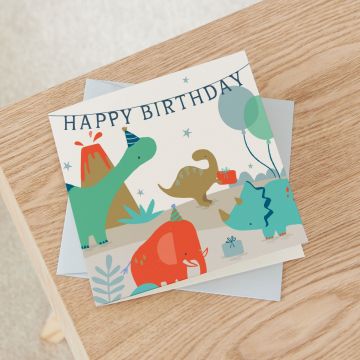 Personalised Dinosaur Birthday Card