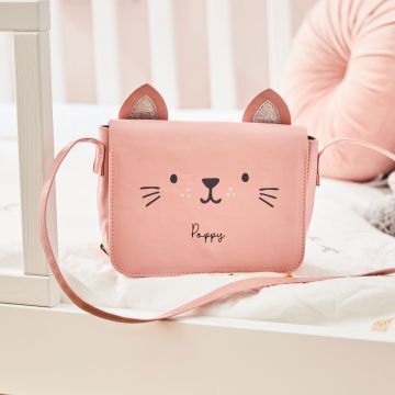 Personalised Pink Cat Toddler Handbag