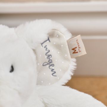 Personalised White Elephant Soft Toy