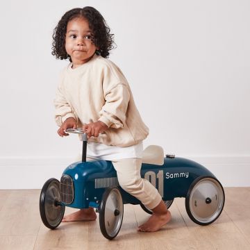 Personalised Navy Vilac Racing Ride-on Car