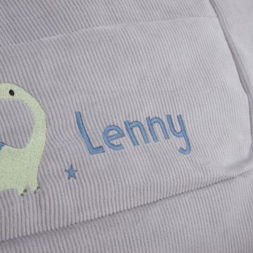 Personalised Grey Dinosaur Bean Bag Chair