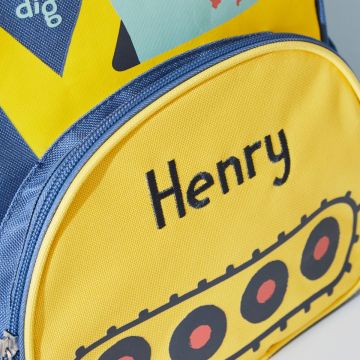 Personalised Dinosaur Digger Design Mini Backpack