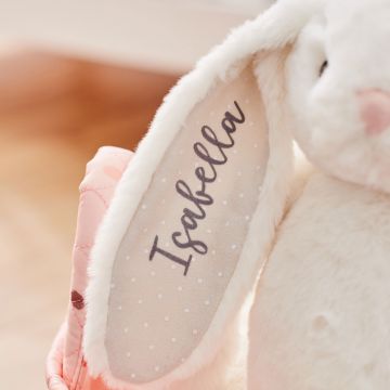 Personalised Will You Be My Flower Girl White Bunny Soft Toy