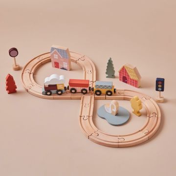 Personalised Just Bee Kids Wooden Train Set