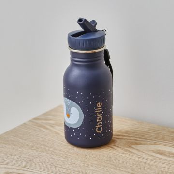 Personalised Trixie Penguin 350ml Water Bottle