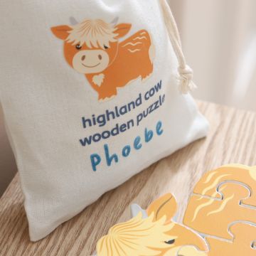 Personalised Cow Wooden Puzzle