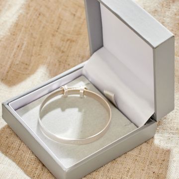 Silver Engraved Baby Keepsake Bangle
