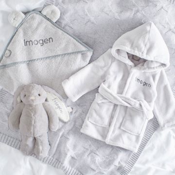 Personalised Grey Bedtime Essentials Gift Set