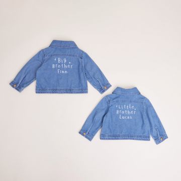 Matching Blue Siblings Denim Jacket Set