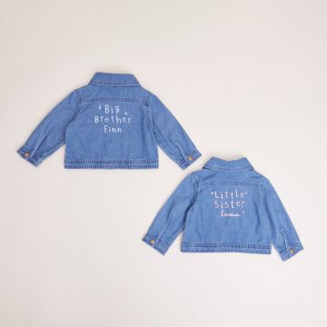 Matching Siblings Denim Jacket Set