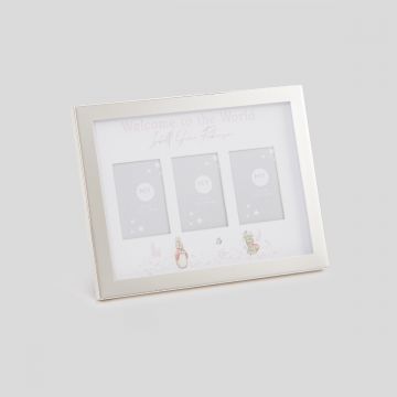 Personalised Flopsy Bunny Born To Be Loved Silver Photo Frame