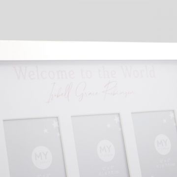 Personalised Flopsy Bunny Born To Be Loved Silver Photo Frame