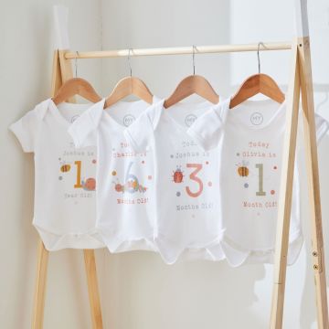 Personalised Milestone Bodysuit Set