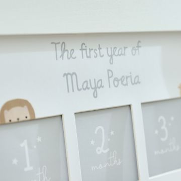 Personalised Their 1st Year Safari Design Photo Frame