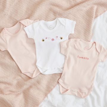Personalised 3-Pack Bumblebee Bodysuits