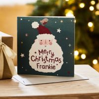 Personalised Santa Face Christmas Card