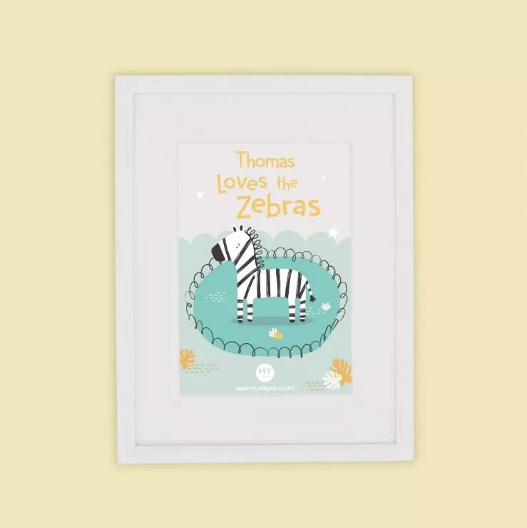 Personalised Zebra Wall Art