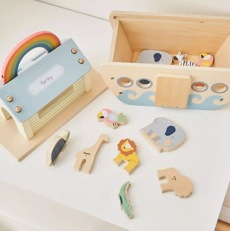 Personalised Wooden Animal Ark Play Set FSC®