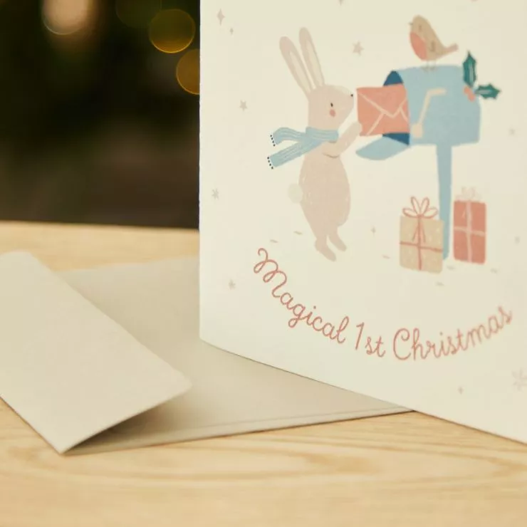 Pink My 1st Christmas Card