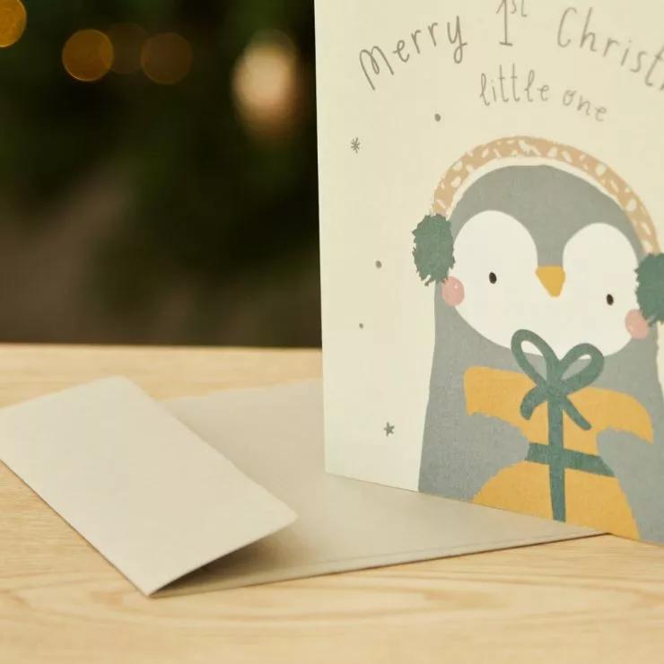 Grey My 1st Christmas Card