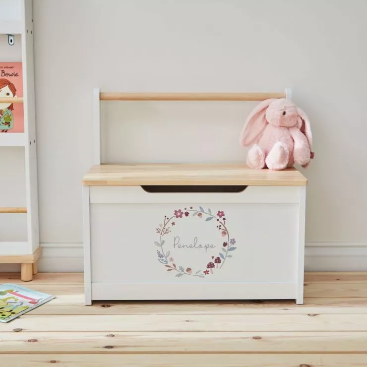 Personalised Wildflowers Toy Bench