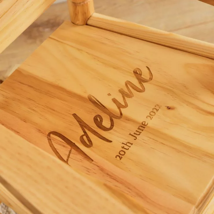 Personalised Flopsy Bunny Design Wooden Rocking Chair
