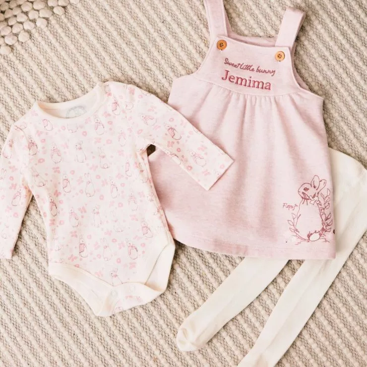 Personalised Flopsy Bunny Baby Outfit Set