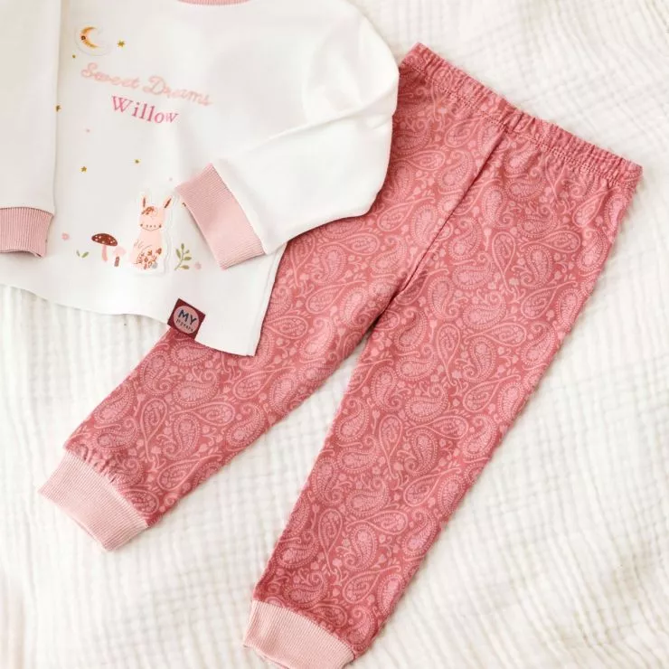 Personalised Pink Sweet Dreams Jersey Pyjamas