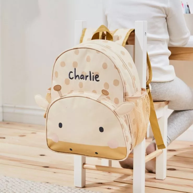 Personalised Giraffe Medium Backpack