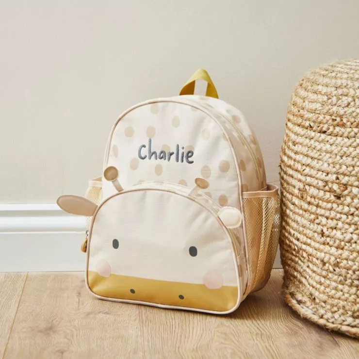 Personalised Giraffe Medium Backpack