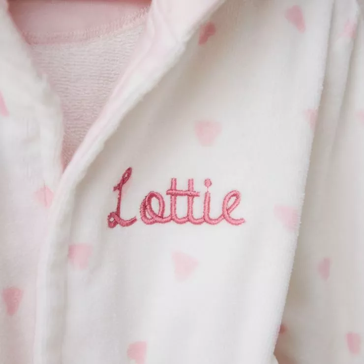 Personalised Heart Towelling Robe