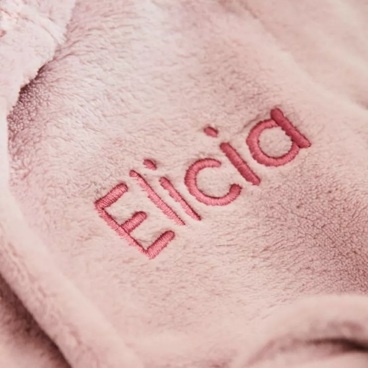 Personalised Pink Hooded Fleece Robe